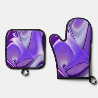 Ensemble De Gant De Cuisine Et De Manique Rêves d'arc-en-ciel violet