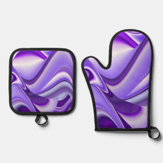Ensemble De Gant De Cuisine Et De Manique Rêves d'arc-en-ciel violet