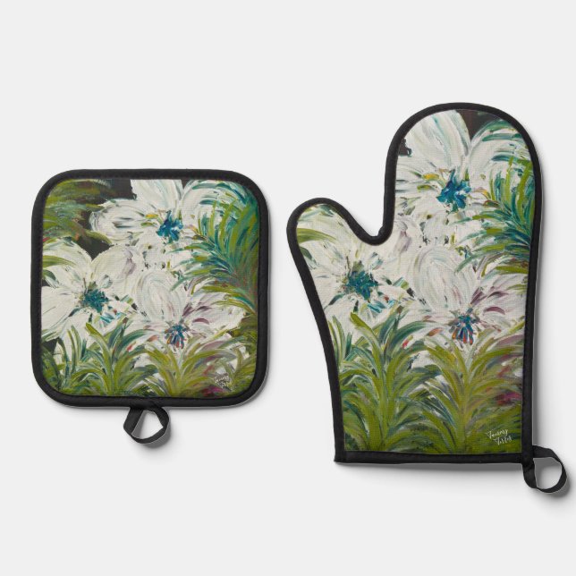 Ensemble De Gant De Cuisine Et De Manique Safari (Recto)