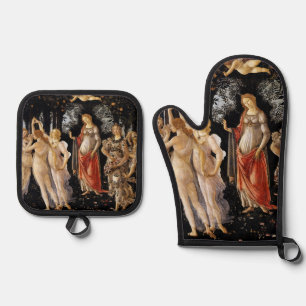 Ensemble De Gant De Cuisine Et De Manique Sandro Botticelli - La Primavera