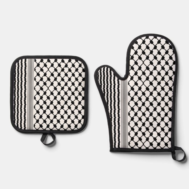 Ensemble De Gant De Cuisine Et De Manique Serviette (Recto)