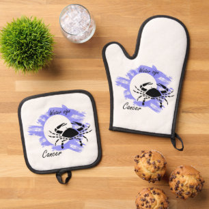 Ensemble De Gant De Cuisine Et De Manique Signe zodiaque - Cancer