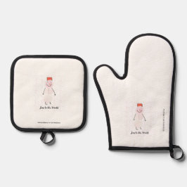 Ensemble De Gant De Cuisine Et De Manique Snowman Apron