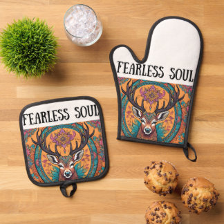 Ensemble De Gant De Cuisine Et De Manique Soul sans peur