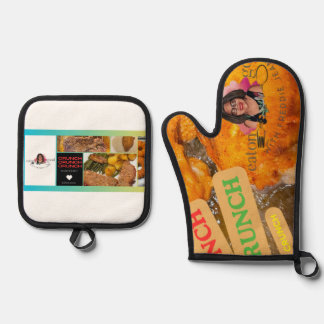 Ensemble De Gant De Cuisine Et De Manique Supports