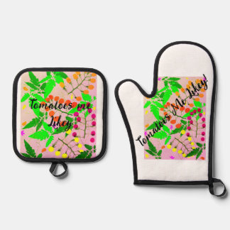Ensemble De Gant De Cuisine Et De Manique tablier