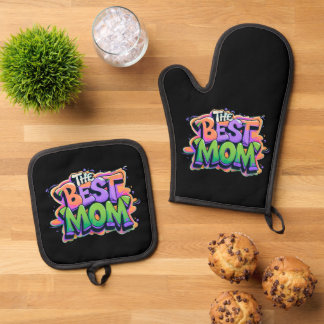 Ensemble De Gant De Cuisine Et De Manique The best mom style graffiti