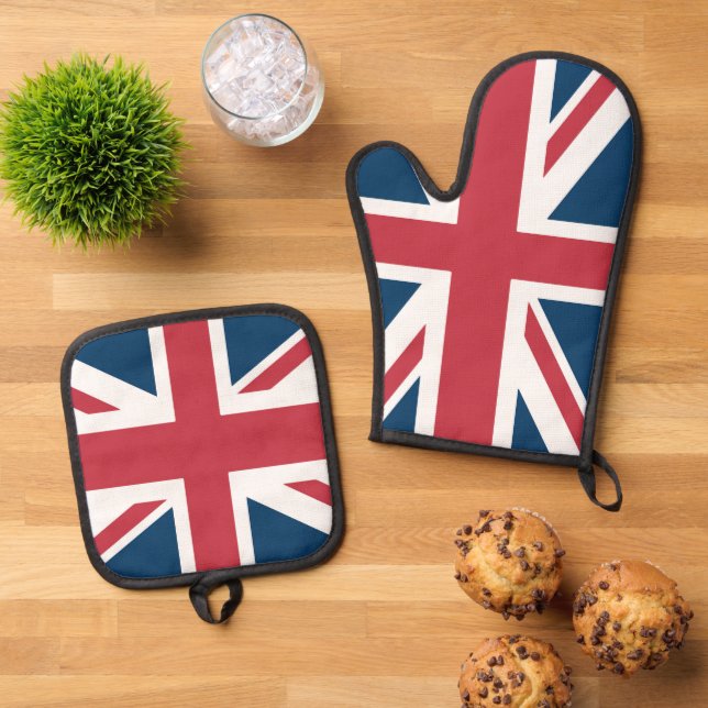 Ensemble De Gant De Cuisine Et De Manique The Union Jack British Flag (De haut en bas)