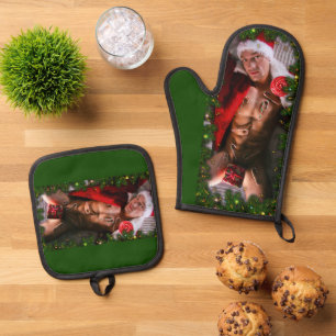 Ensemble De Gant De Cuisine Et De Manique torse masculin six pack ventre nu de SlipperyJoe