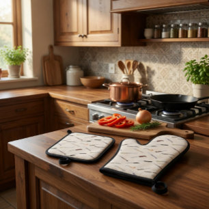 Ensemble De Gant De Cuisine Et De Manique Types de couteaux italiens