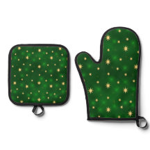 VERT CLAIR AVEC ÉTOILES D'OR