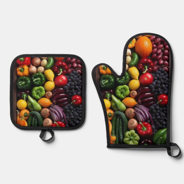 Ensemble De Gant De Cuisine Et De Manique Vêtements propres (Recto)