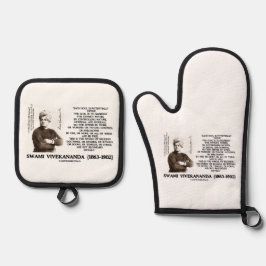 Ensemble De Gant De Cuisine Et De Manique Vivekananda Each Soul Potentially Divine Be Free