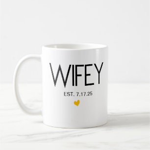 Ensemble de mug Wifey Hubby Est • Mugs pour couple