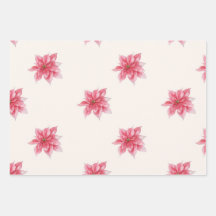 Ensemble de papier à envelopper à l'aquarelle Poin