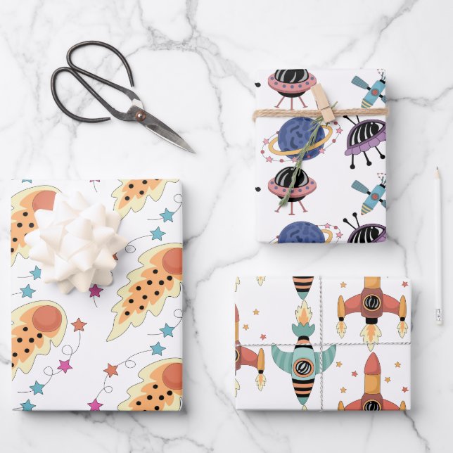 Ensemble de papier à thème Espace (Recto)