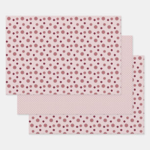 Ensemble de papier cadeau de la Saint-Valentin en