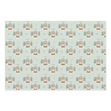 Ensemble de papier cadeau pour Baby Shower Renard