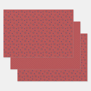 Ensemble de papier d'emballage Étoile de l'Indépen