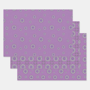 Ensemble de papier d'enveloppement d'argent Imagin