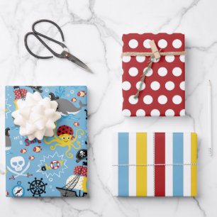 Ensemble de papier d'enveloppement de la vie marin