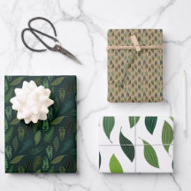 Ensemble de papier motif Feuille vert