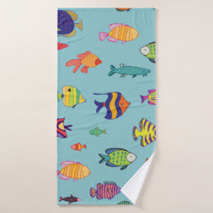 Ensemble de poissons tropicaux. motif transparent