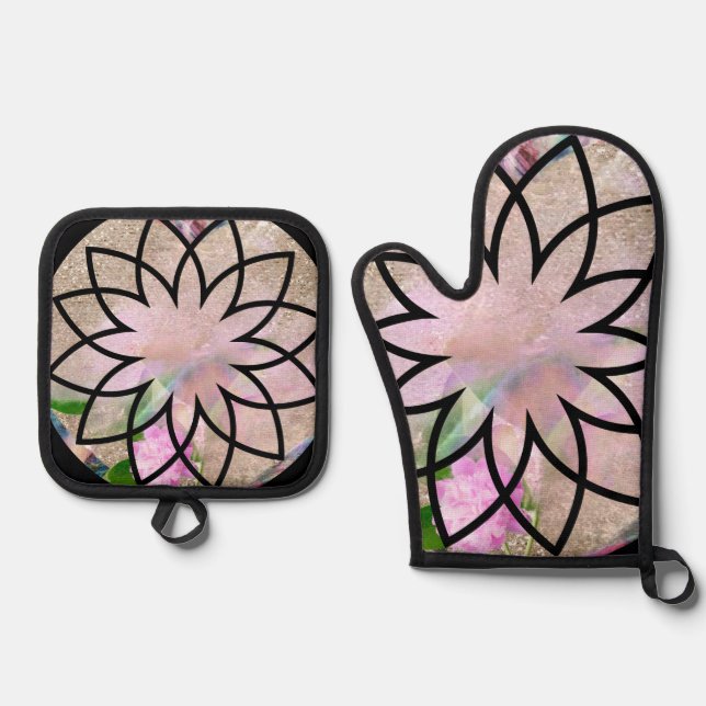 Ensemble de porte-trésors floraux Lotus Blossom (Recto)