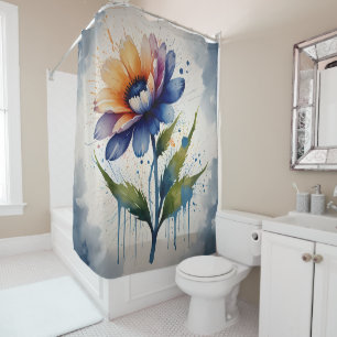 Ensemble de rideau de douche Floral Pastel