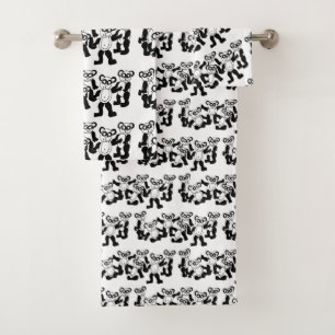 ensemble de serviette d'amis de panda