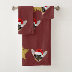 Ensemble de serviette de bain de chien de chiwawa