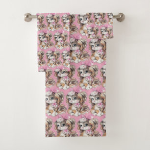 Ensemble de serviette de bain pour chiots