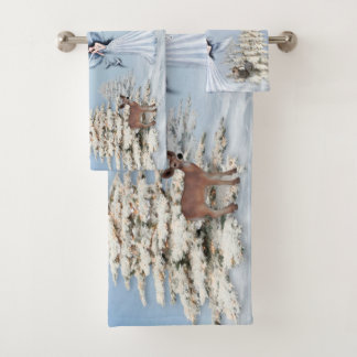 Ensemble de serviette de Bath de scène d'ange