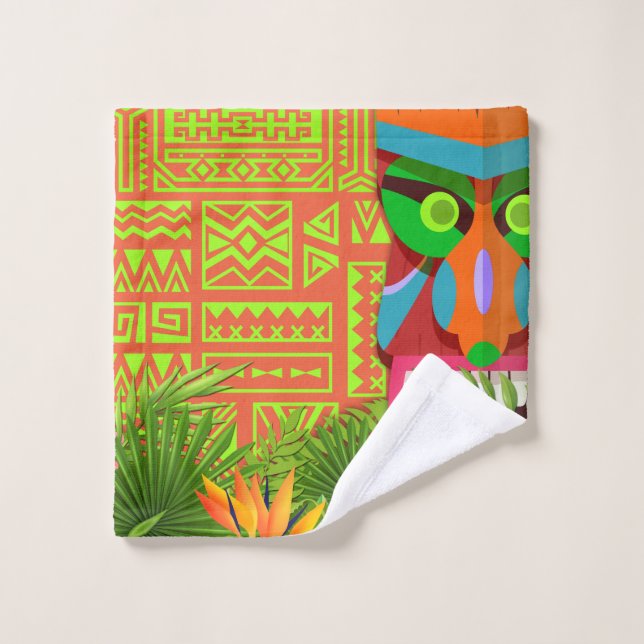 Ensemble de serviette de Bath de Tiki (Gant de toilette)
