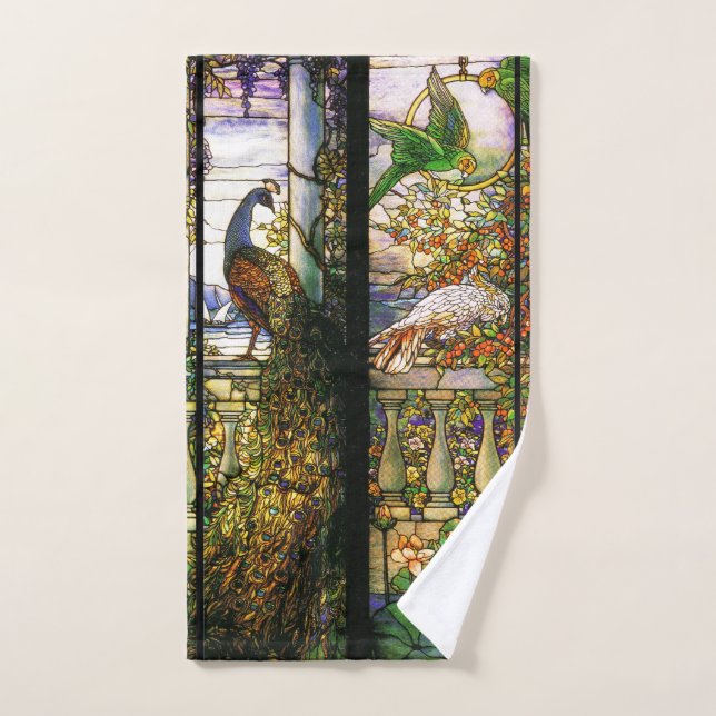 Ensemble de serviette de Bath de volière de fleurs (Serviette à main)