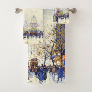 Ensemble de serviette de Bath d'impressionisme de