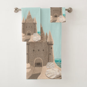 Ensemble de serviette de mouette de pâté de sabl