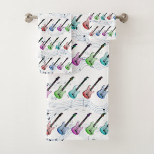 Ensemble de serviette de musique de rock