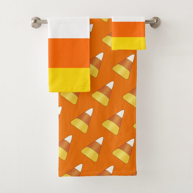 Ensemble de serviette de salle de bains de bonbons (En situation)