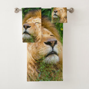 Ensemble de serviette de salle de bains de lion