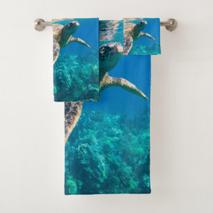 Ensemble de serviette de salle de bains de tortue