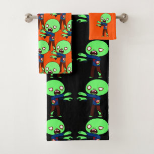 Ensemble de serviette de salle de bains de zombis