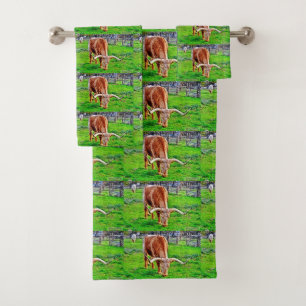 Ensemble de serviette de salle de bains du Texas