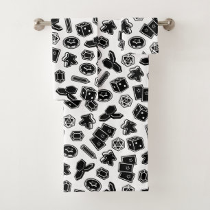 Ensemble de serviette d'impression de motif de jeu