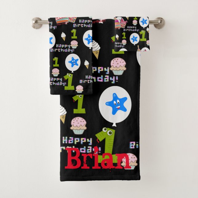 Ensemble de serviettes, #1 Joyeux premier annivers (En situation)