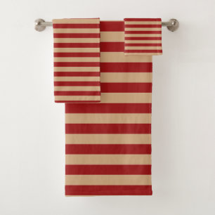 Ensemble de serviettes à rayures contemporaines De