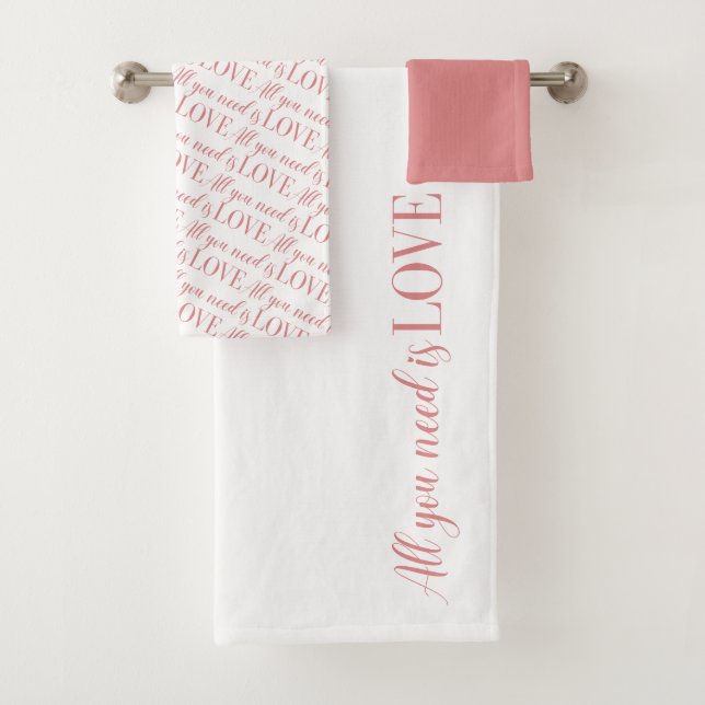 Ensemble de serviettes All You Need Is Love (En situation)