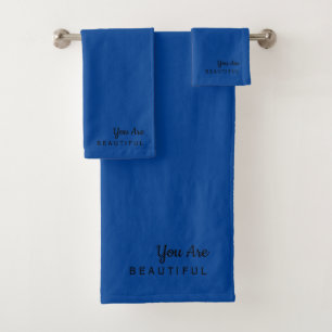 Ensemble de serviettes bleu marine élégant Vous êt