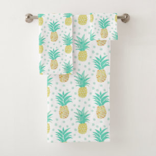 Ensemble de serviettes de bain à ananas Motif Polk