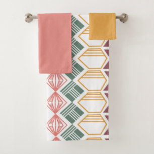 Ensemble de serviettes de bain à motif bohème